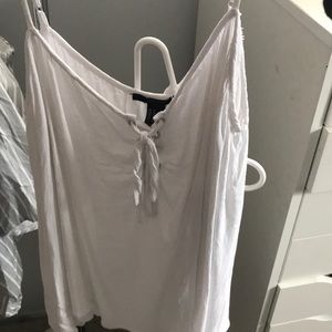 Off the shoulder white long sleeve